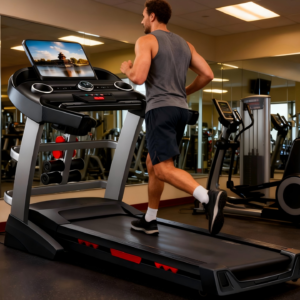 4.5HP Large Touchscreen Folding Treadmill with Incline