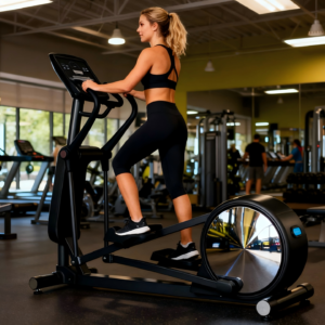 Commercial Self-Powered Upright Elliptical Trainer